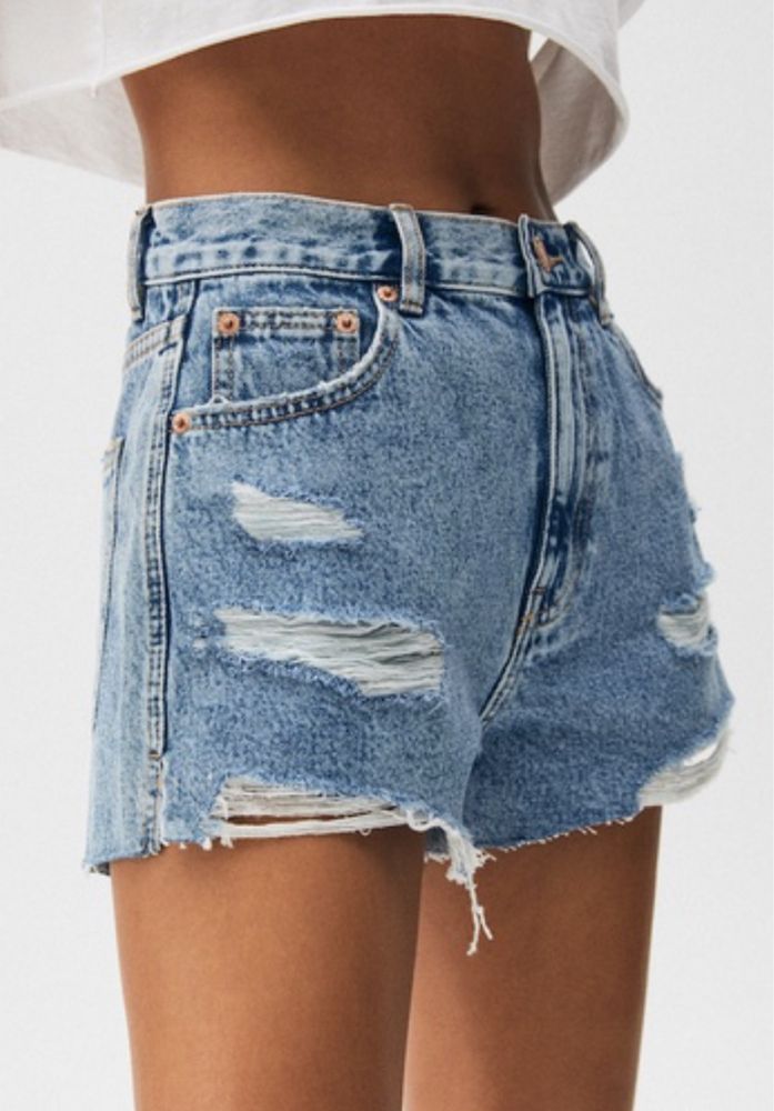 Дънкови къси панталони Pull&Bear