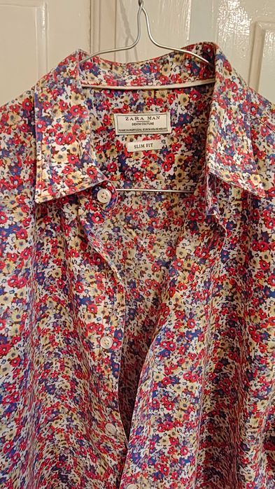 Camasa florala Zara Man - Marimea M - slim fit