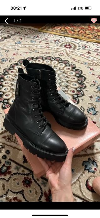 Натуральные Ботинки женские черные 39р