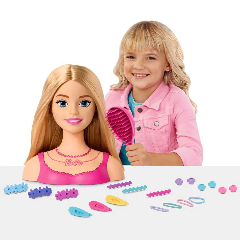 Кукла Barbie Барби голяма Глава за прически фризьорски салон