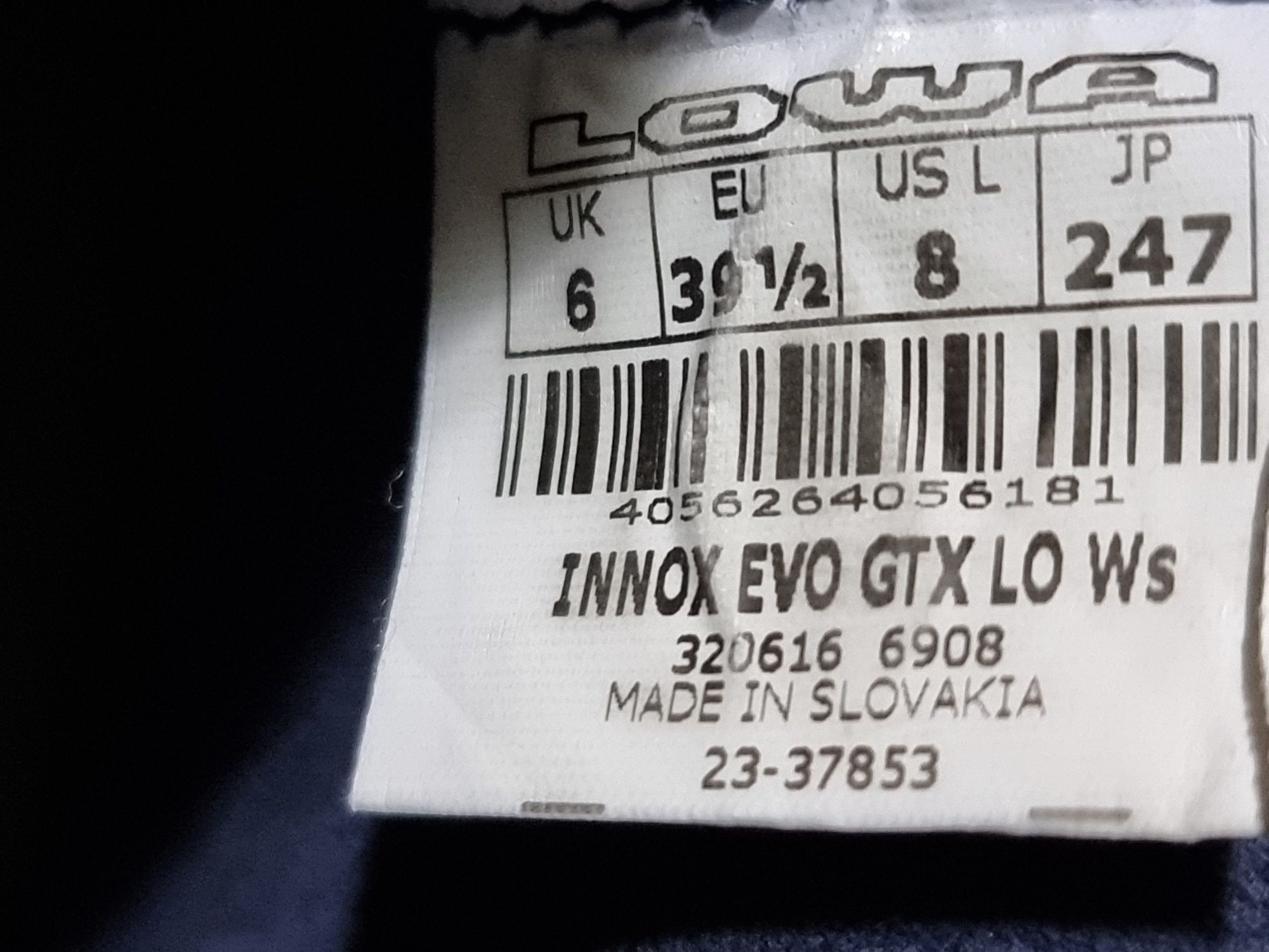 Lowa Innox Evo GTX 39,5 номер