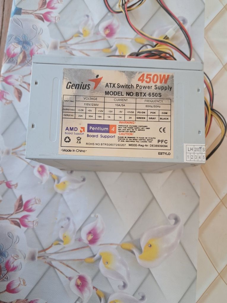 Kompyuter uchun blok pitaniya atx siwitch 450w