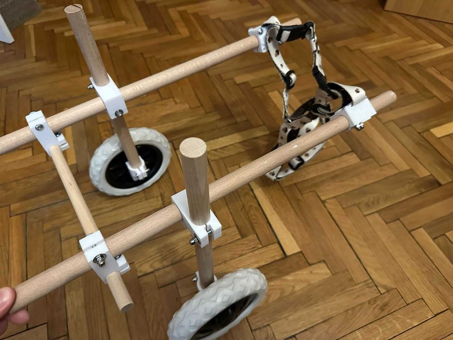 Carucior pentru catei cu dizabilitati