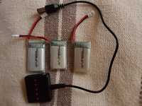 Acumulatori, baterii reincarcabile 3,7 v  si adaptor incarcare Usb