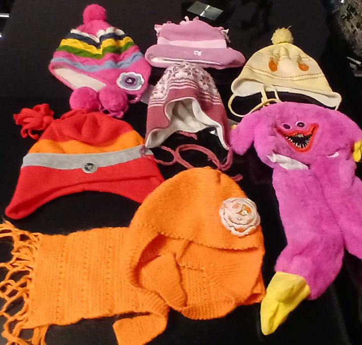 Шапки, шал 3-5 годинки