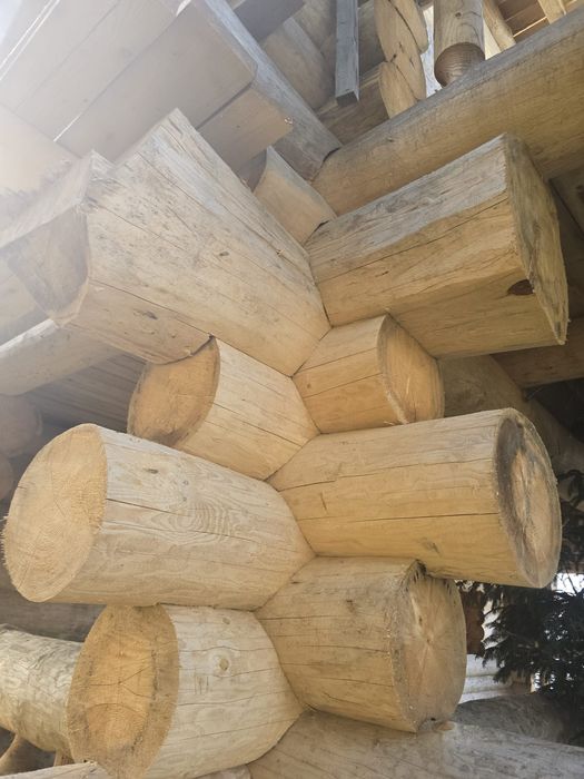 Vand cabana lemn rotund