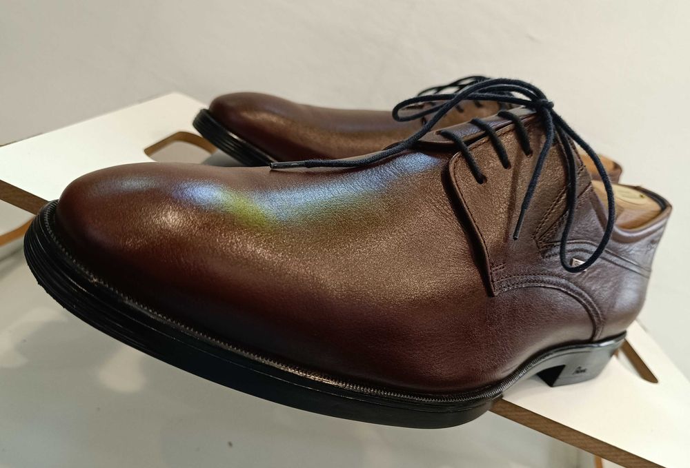 Pantofi derby plain toe 45 premium SIOUX piele naturala moale