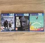 The Last of US 2, God of War Ragnarok, No Man s sky, PS4 /PS5