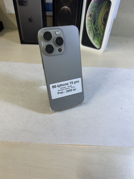 Iphone 15 pro / 128 gb / garantie / LA REDUCERE