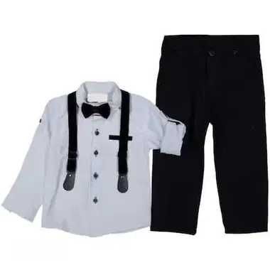 Compleu elegant baieti -camasa , papion, pantaloni 10,11, 12 ani