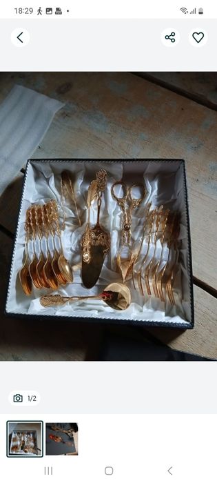 Tacâmuri Set lingurițe,furculițe aurit