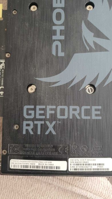 Placa video Gainward phonix cu luminite 3070 ti 8 gb