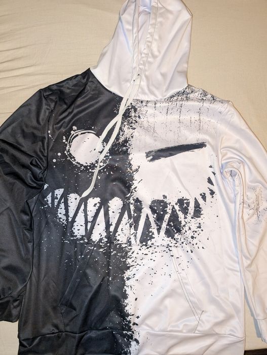 Hanorac 3D, culoare: Alb-negru