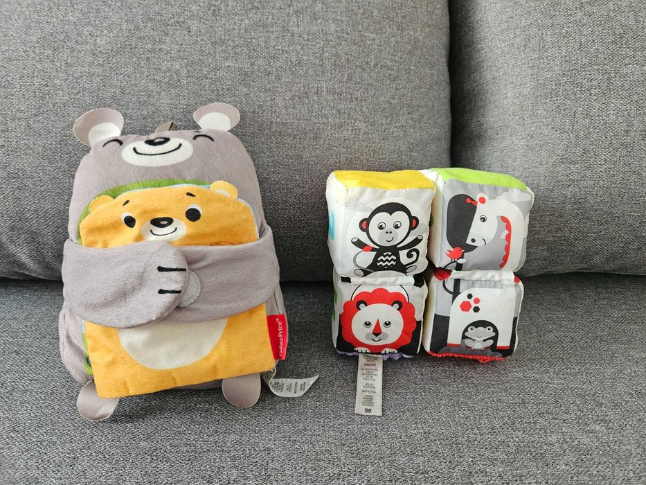 Fisher price мека книжка и образователни кубчета
