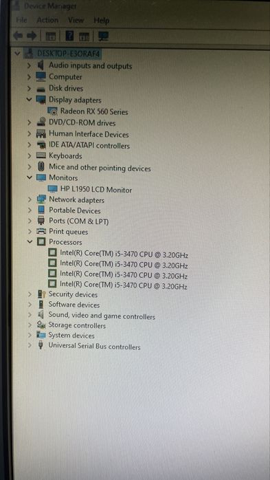 Unitate HP I5-3470 3.20GHz 8GB RAM  HDD 750GB