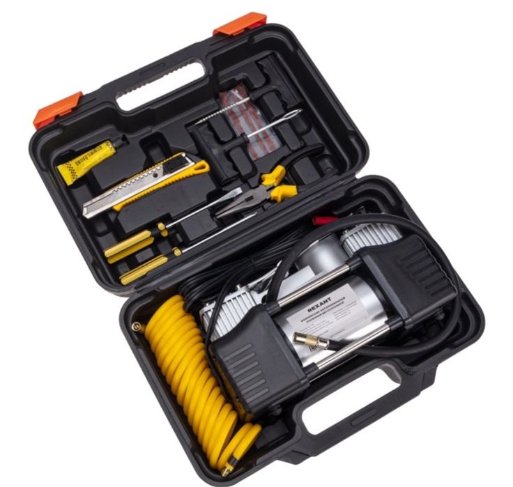 Автокомпрессор. Авто насос. 2 х поршневой в кейсе