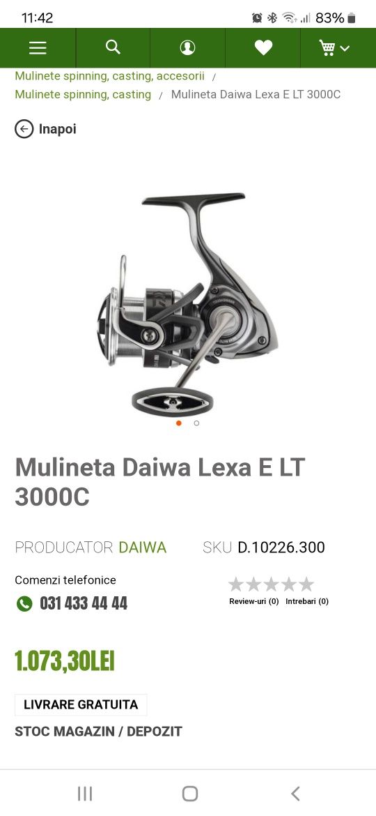 Mulineta Daiwa Lexa E LT 3000-C
