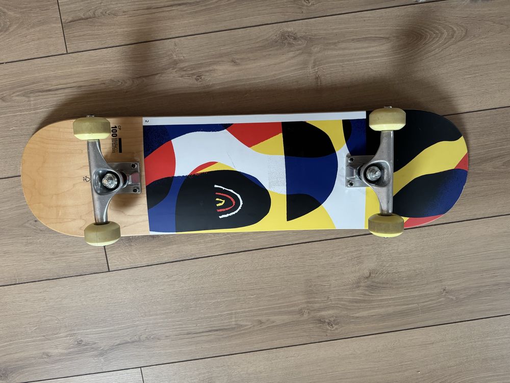 placa skateboard si suport din mesteacan