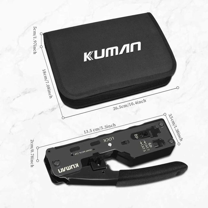 Kit Unelte Rețea Kuman, Tester Cablu și Unelte de Reparare, P9300