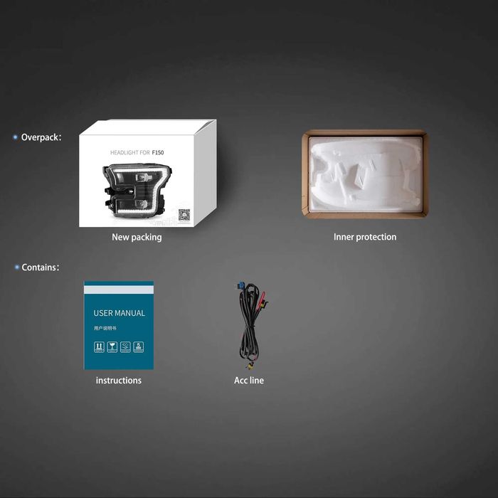 Комплект LED фарове с начална анимация за Ford F150 2015 - 2017