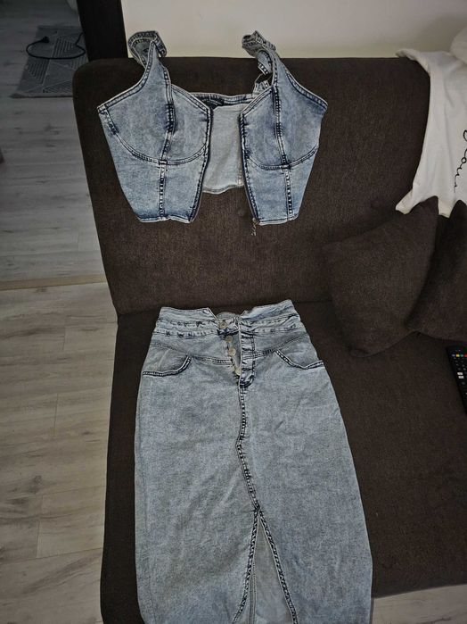 Compleu denim +fusta denim
