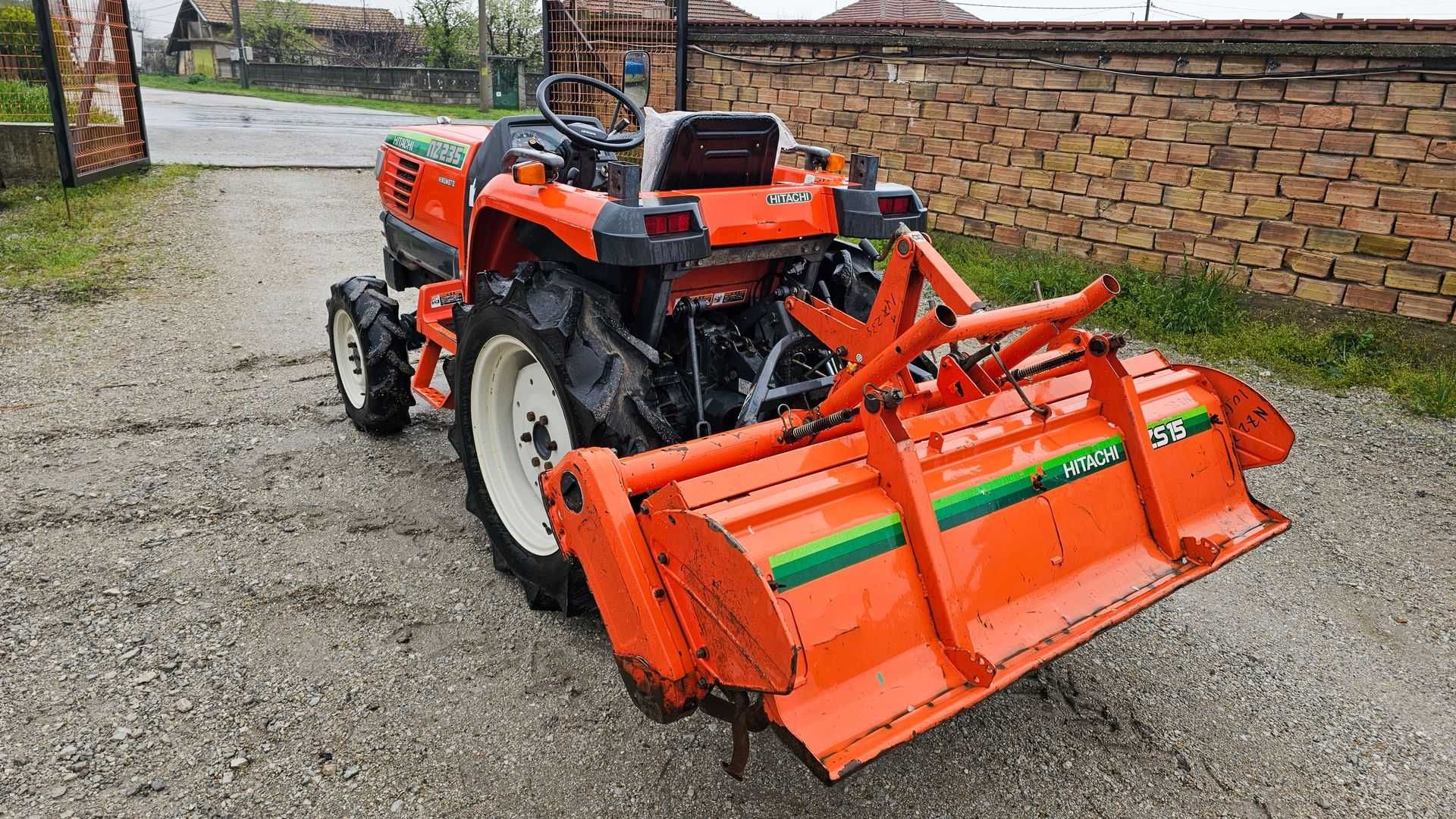 Японски трактор Hitachi NZ235 с фреза, 4x4, 23 кс., АграБГ Джолев