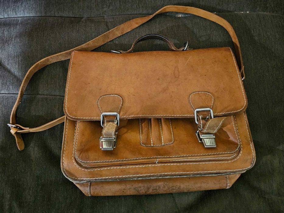 Geanta piele naturală retro