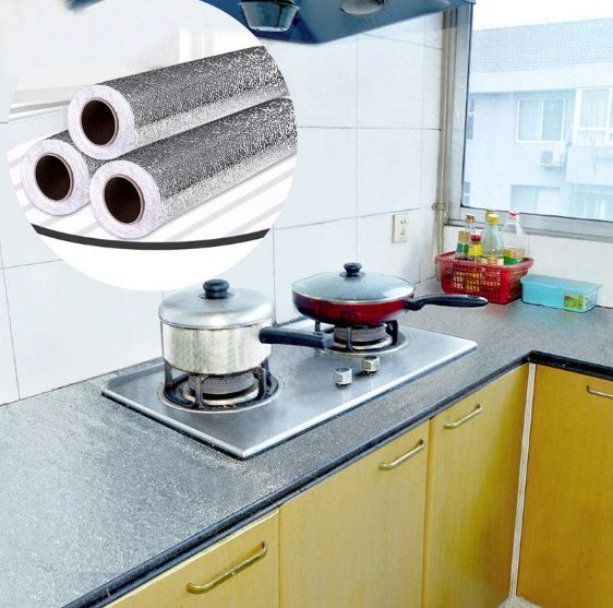 Самозалепващо алуминиево фолио за гръб на кухня плот водоустойчиво