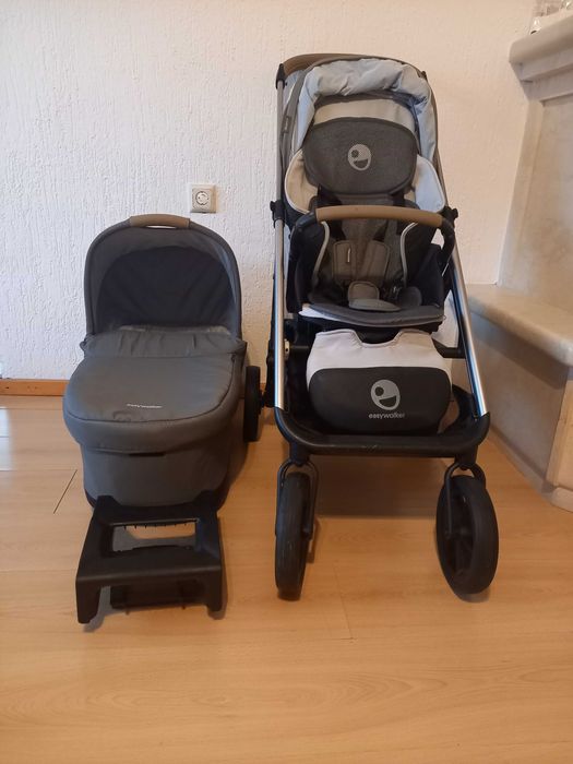 Бебешка комбинирана количка Easywalker Mosey + Pebble gray