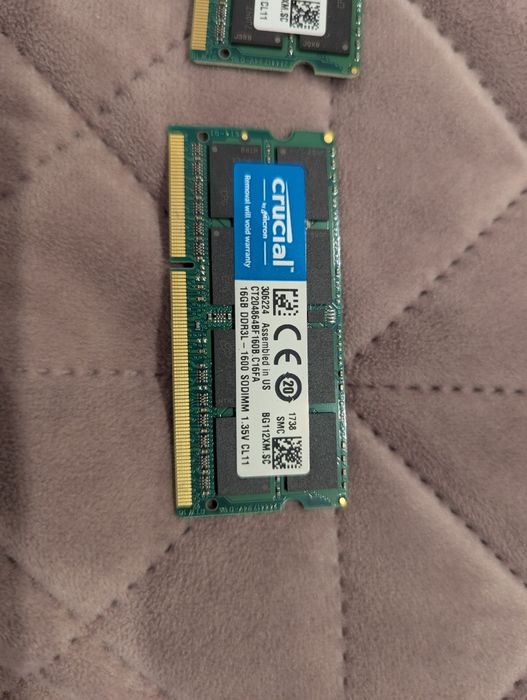 Crucial 2x16GB DDR3L 1600 SODIMM 1.35V CL11