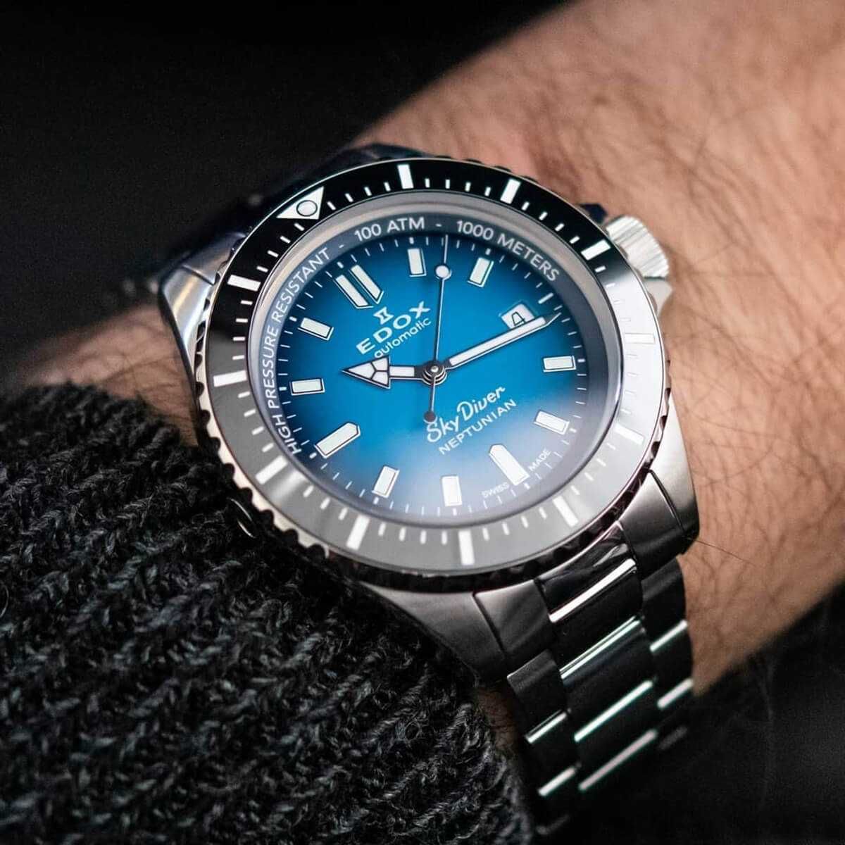 Мъжки часовник Edox Sky Diver Neptunian Automatic 80120 3NM BUIDN