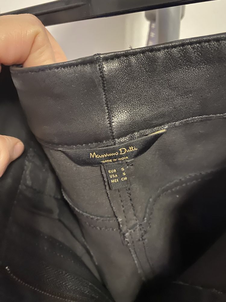 Pantaloni piele Massimo dutti