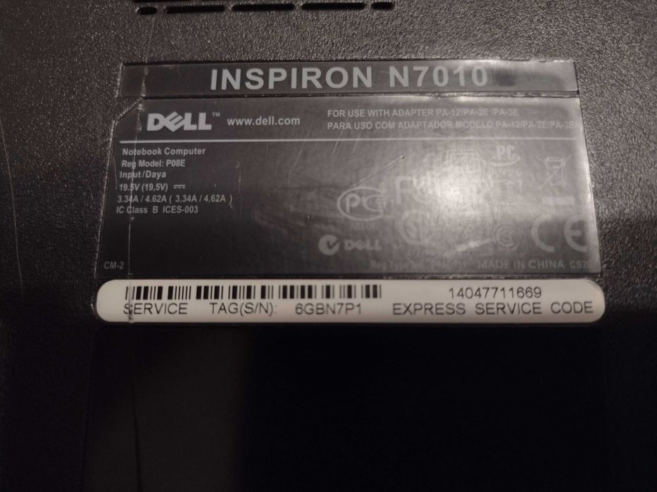 Лаптоп 17 Инча Dell Inspiron N7010 4GB RAM 600GB HDD Нова Батерия