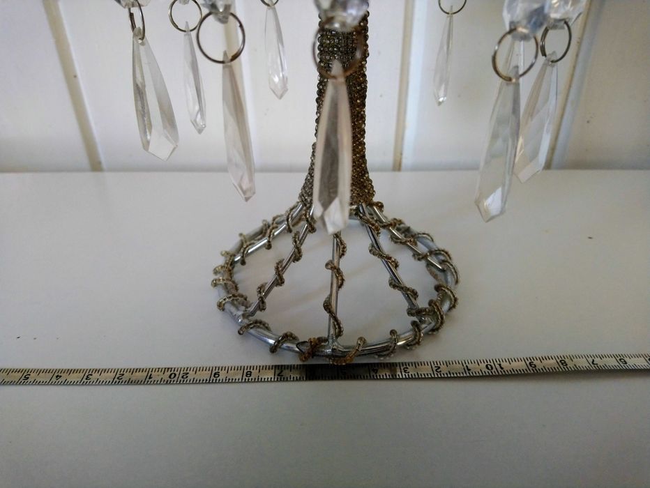 Suport luminare decorat cu margele