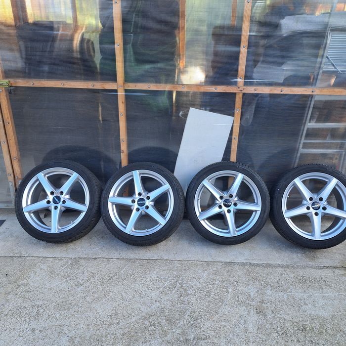 Set 4 buc Jante BMW 5X120/8.J/ET35 R18 si cu Barum  vara 235/40/R18
