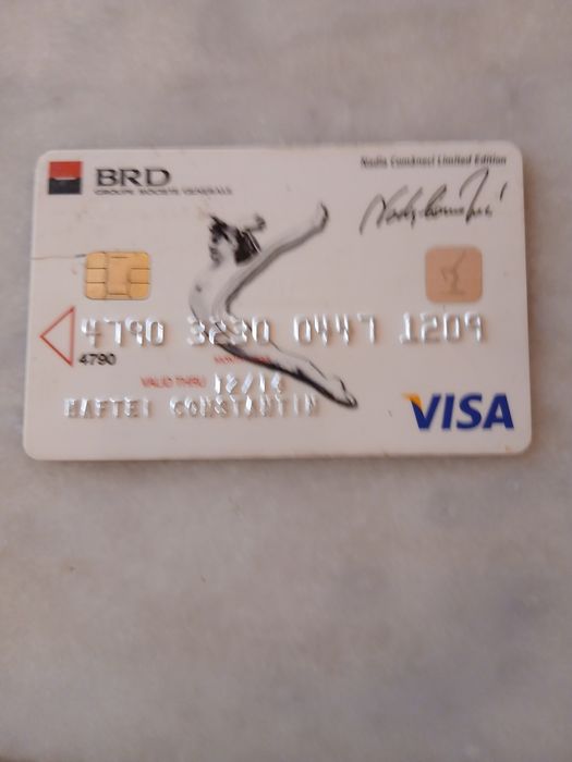 Vând card cu Nadia Comăneci