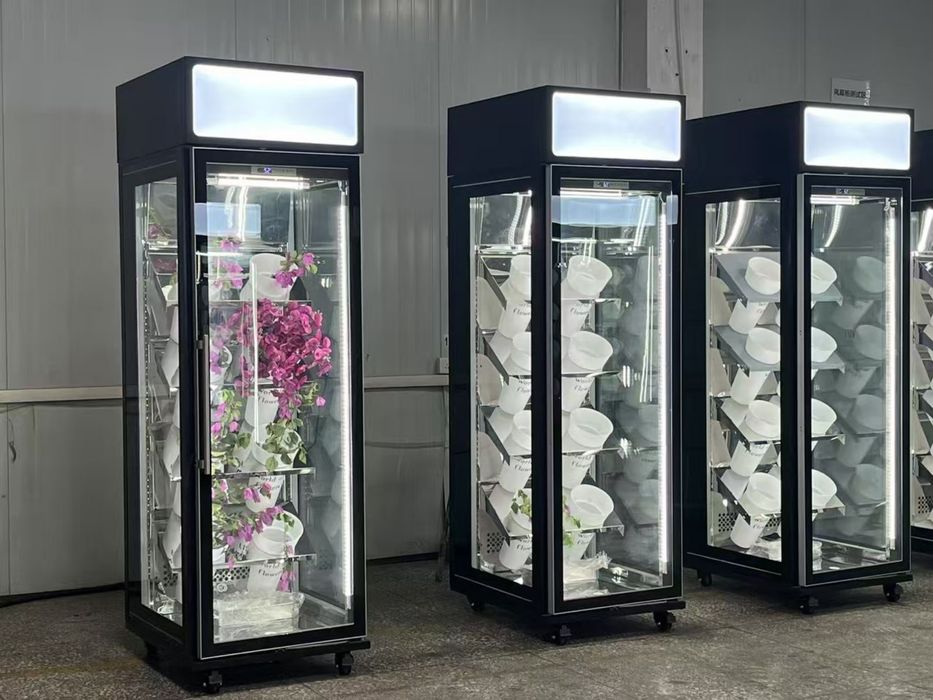Vitrina frigorifica pentru flori/buchete/inox oglinda