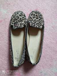 Pantofi, balerini, espadrile animal print, 38