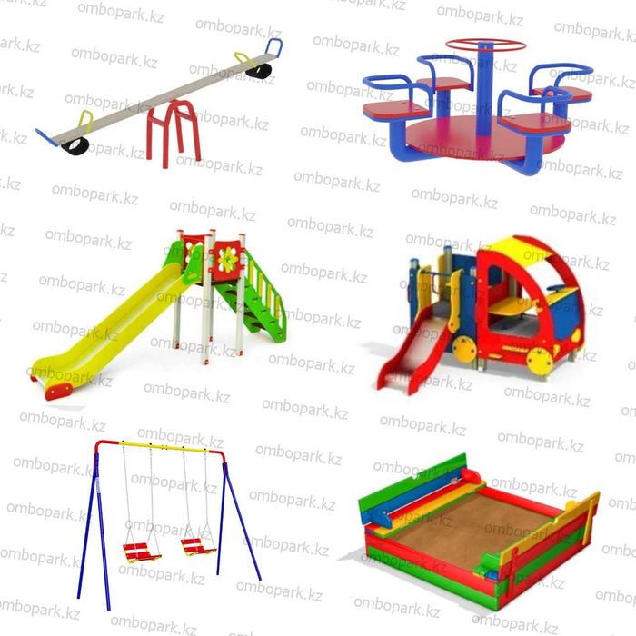 Карусели, Качели, Горки, Песочницы, Качалки на пружине Уличные Детские