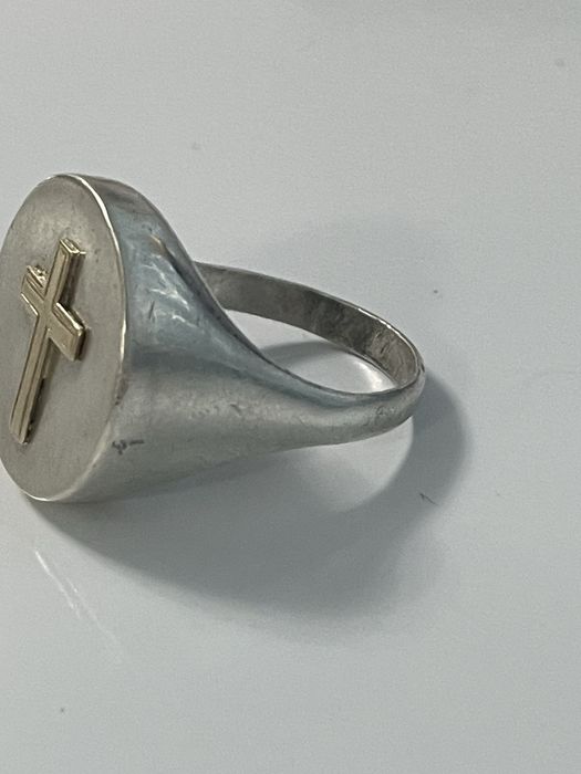 Vănd chiul de colecție din argint cu cruciuliță din aur de 18 ck