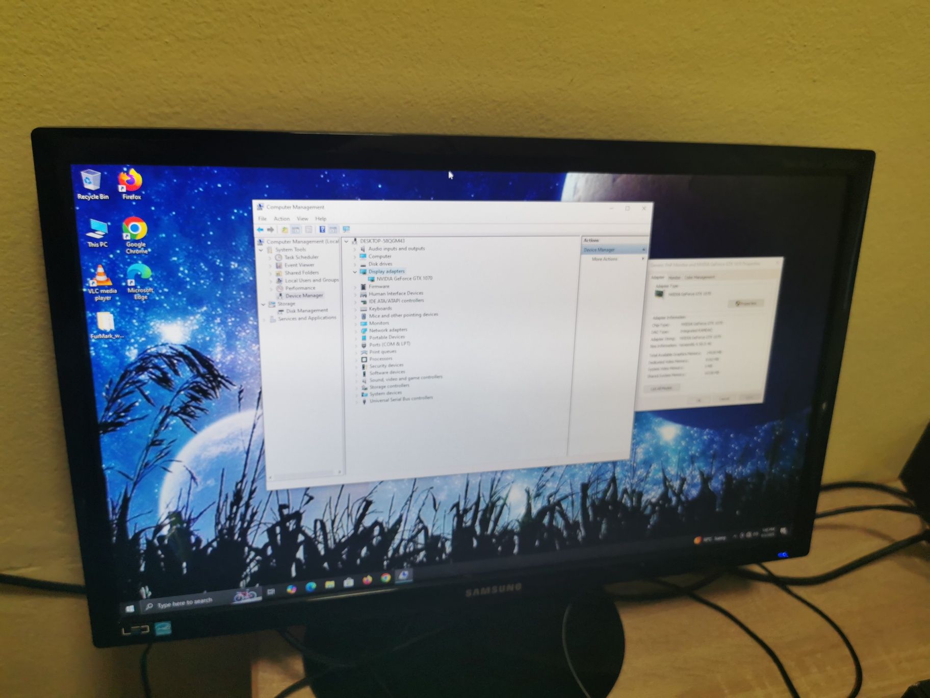 Placa video Asus oc dual GTX 1070 8G 256B