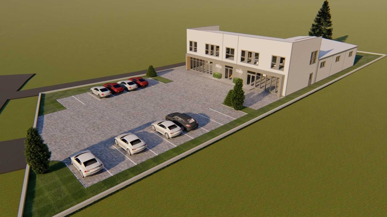 Teren intravilan, cu proiect de spatii comerciale si depozitare