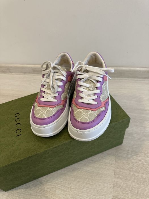 Adidasi Gucci Leather Trainers