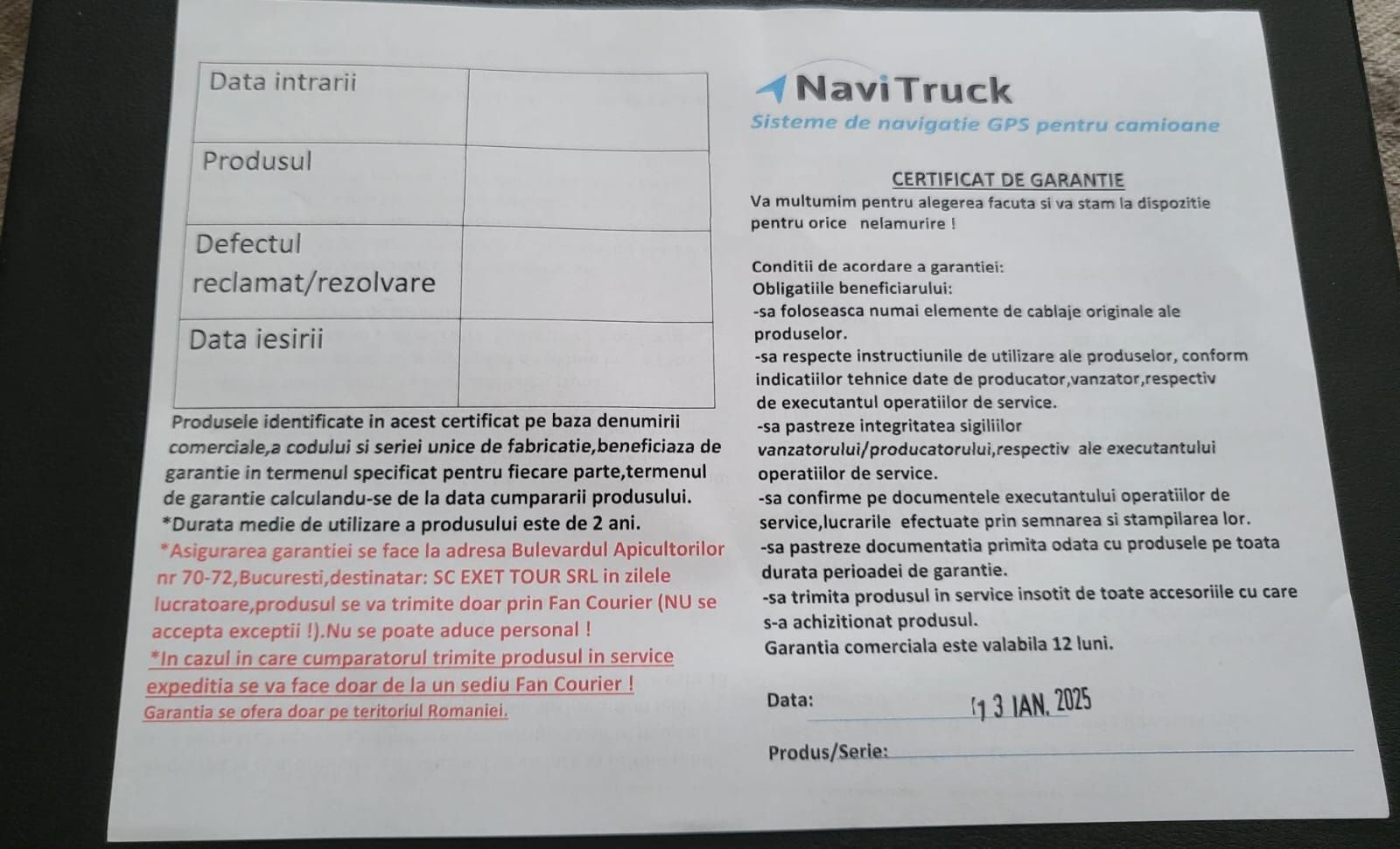 Vând GPS NaviTruck Nou
