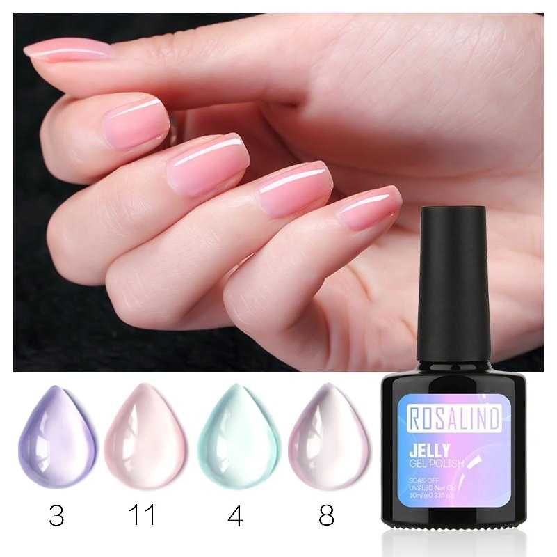 10мл ROSALIND jelly gel Полупрозрачен гел лак
