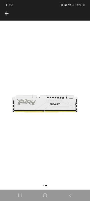 Memorie Kingston FURY Beast White 64GB(2x32GB) DDR5,