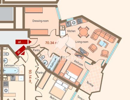 Обзаведен 3-стаен апартамент с морска панорама, кв. Аспарухово