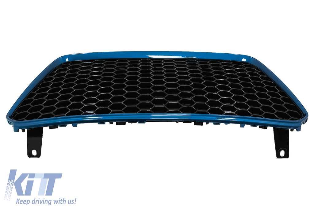 Grila pentru Audi R8 42 (2013-2015) RS Design Negru Lucios/ Albastru