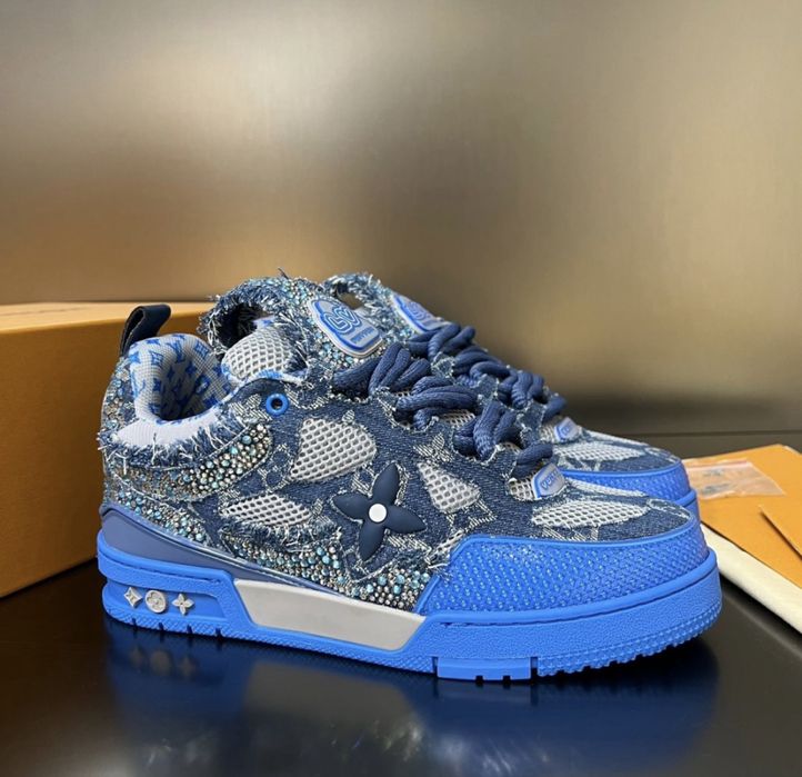 adidasi louis vuitton skate denim monogram