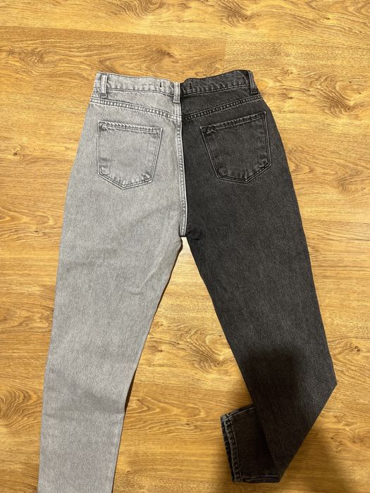 Черно-сиви дамски дънки